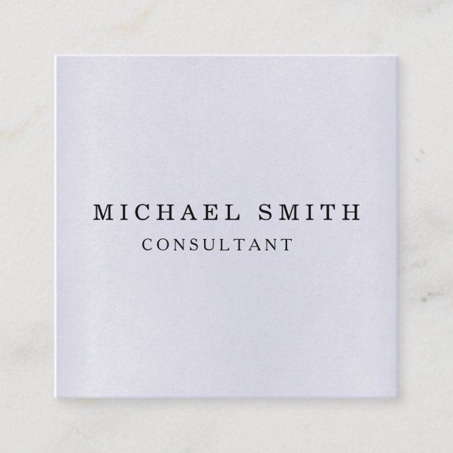 Personalized Custom Minimalist Modern QR Code Logo Square Business Card (Front)