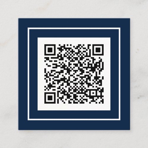 Personalized Custom Minimalist Modern QR Code Logo Square Business Card