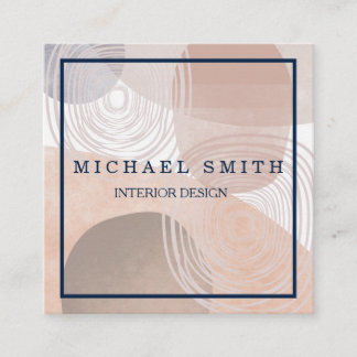 Personalized Custom Minimalist Modern QR Code Logo Square Business Card