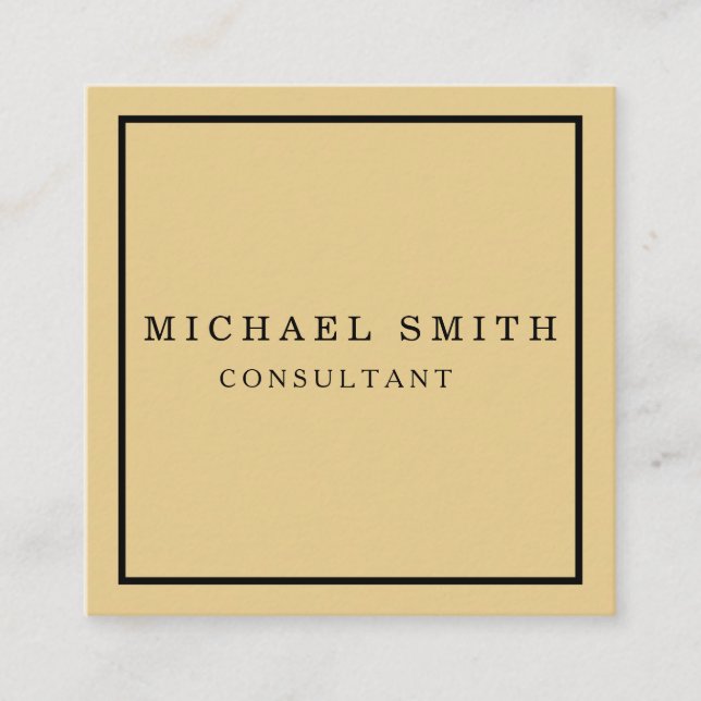 Personalized Custom Minimalist Modern QR Code Logo Square Business Card (Front)