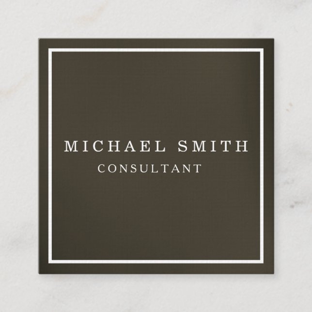 Personalized Custom Minimalist Modern QR Code Logo Square Business Card (Front)