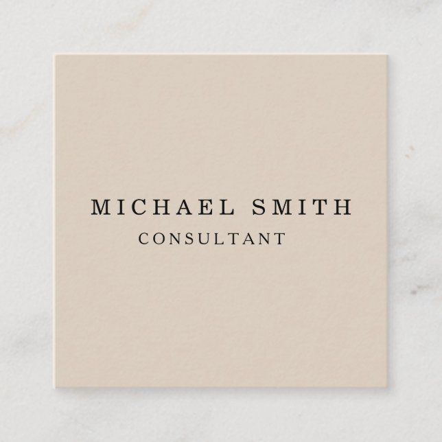 Personalized Custom Minimalist Modern QR Code Logo Square Business Card (Front)