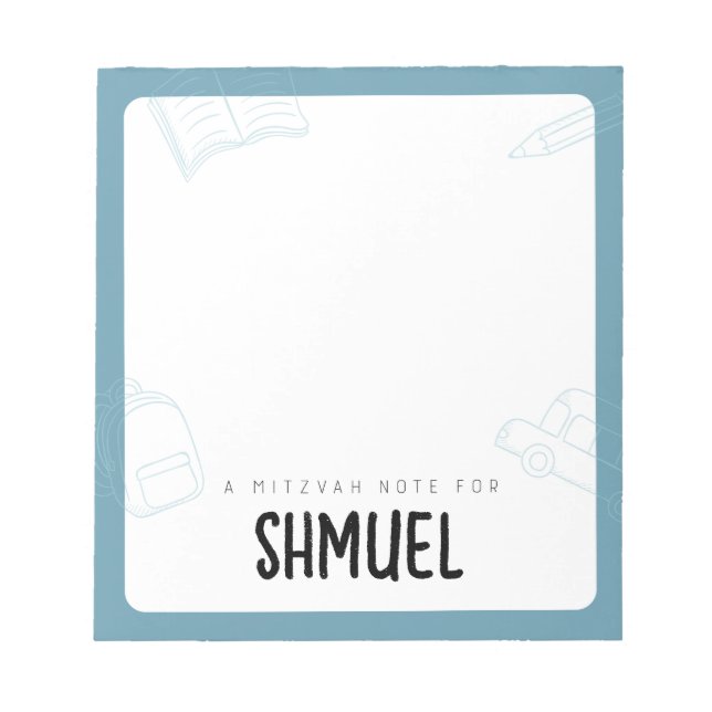 Personalized Custom Mitzvah Notes (Front)