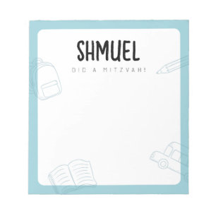 Personalized Custom Mitzvah Notes