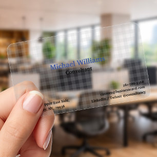 Personalized Custom Modern Trendy Premium Clear Business Cards