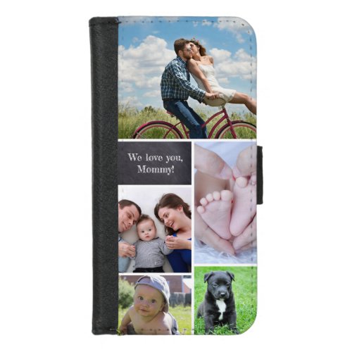 Personalized Custom mom photo We love you Mommy iPhone 87 Wallet Case