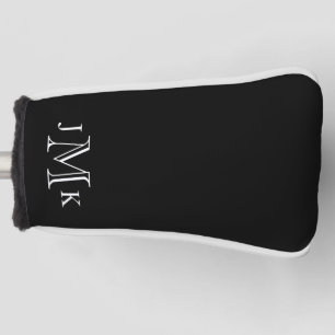 Personalized Custom Monogram Black Putter Golf Head Cover