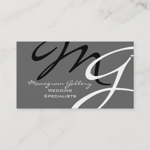 Personalized Custom Monogram Business Card