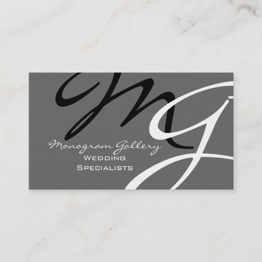 Customizable Personalized Custom Monogram Business Card