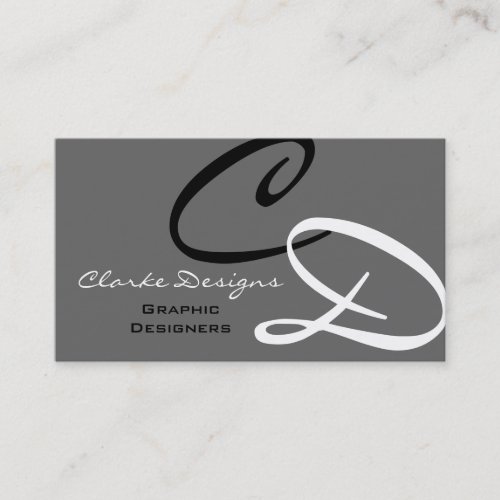 Personalized Custom Monogram Business Card