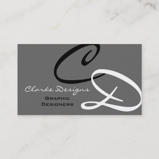 Customizable Personalized Custom Monogram Business Card