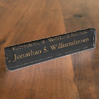Personalized Custom Monogram Desk Name Plate