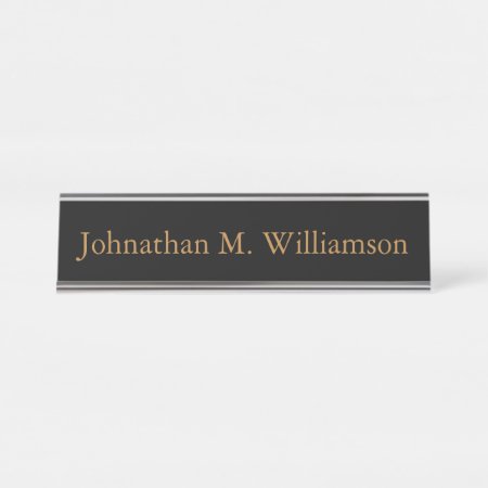 Personalized Custom Monogram Desk Name Plate