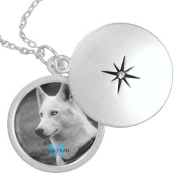 Personalized Custom Monogram Elegant Dog Pet Photo Locket Necklace