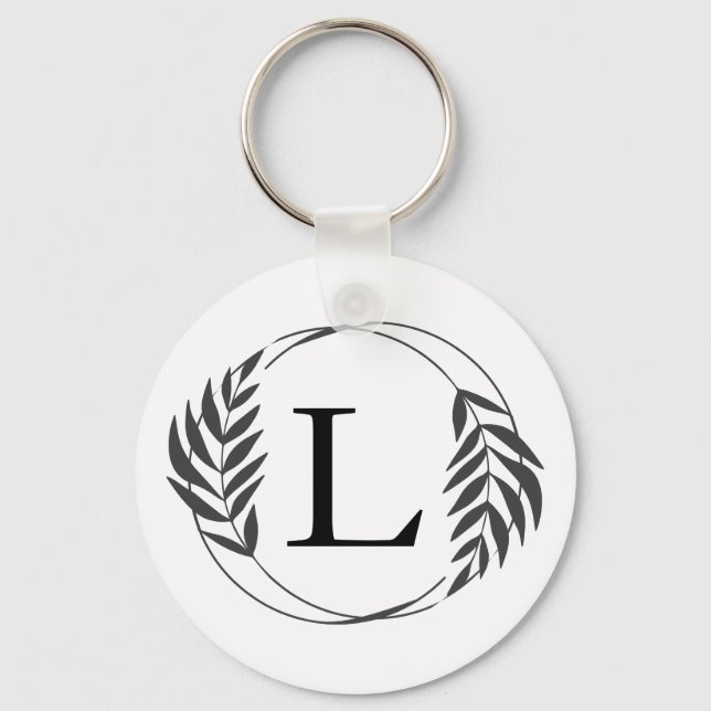 Personalized Custom Monogram Gift Keychain (Front)