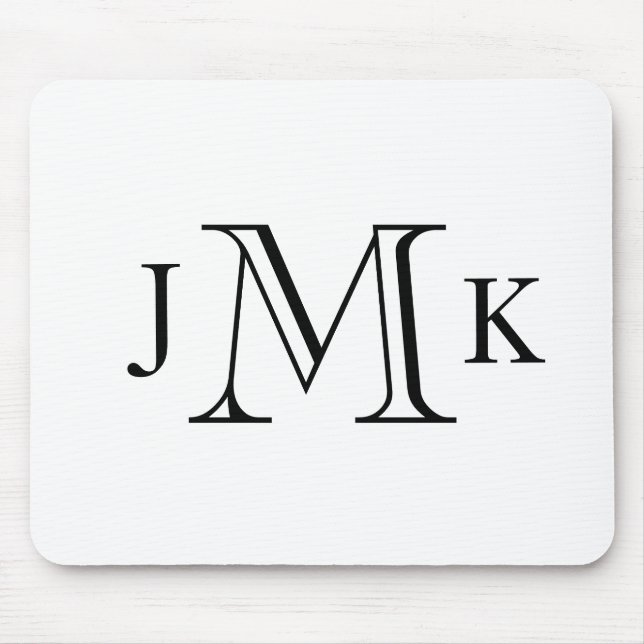 Personalized Custom Monogram  Mouse Pad (Front)