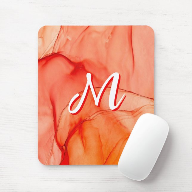 Personalized Custom Monogram Mouse Pad for Office  (With Mouse)