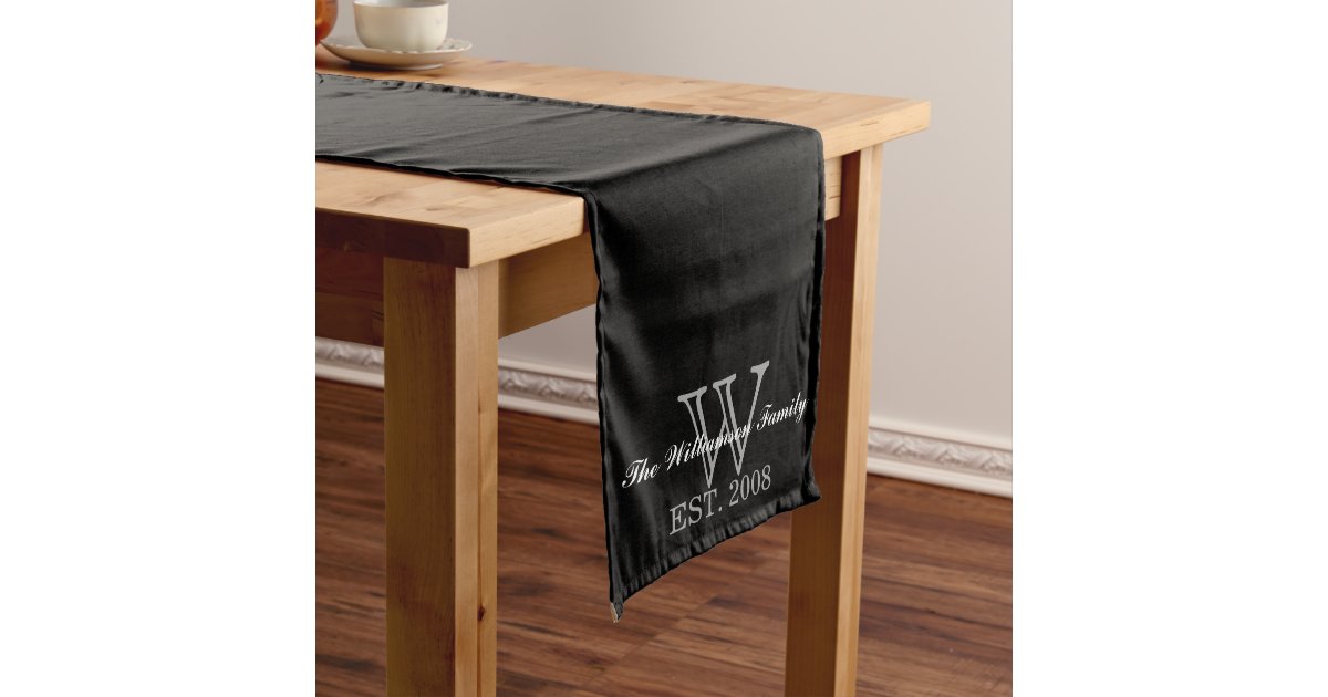 Personalized Custom Monogram Table Runner Zazzle