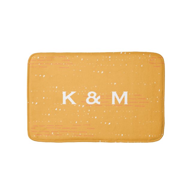 Personalized Custom Monogrammed Gray or Grey Bath  Bath Mat (Front)