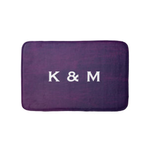 Personalized Custom Monogrammed Purple Bath Mat