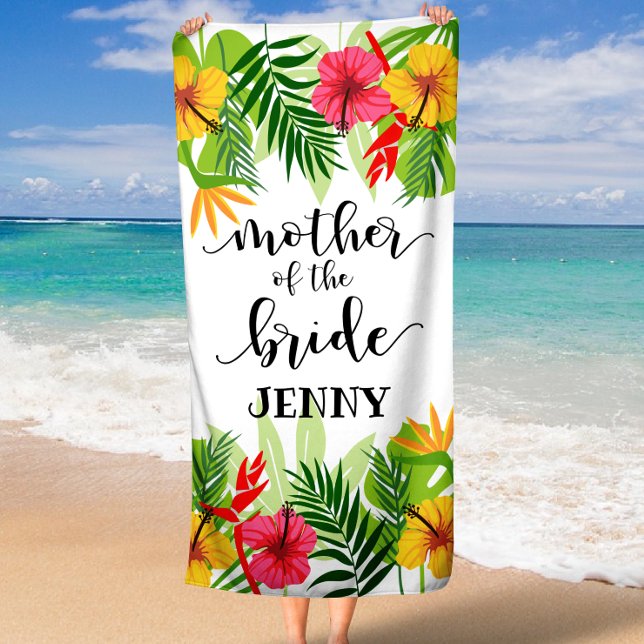 Personalized Custom Mother of the Bride Gift Beach Towel (Personalized Custom Mother of the Bride Gift Beach Towel)
