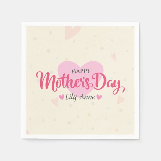 Personalized Custom Mother's Day | Napkin (Front)