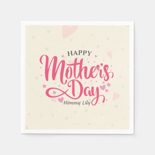 Personalized Custom Mother's Day | Napkin (Front)