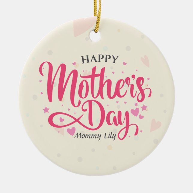 Personalized Custom Mother's Day | Ornament (Front)