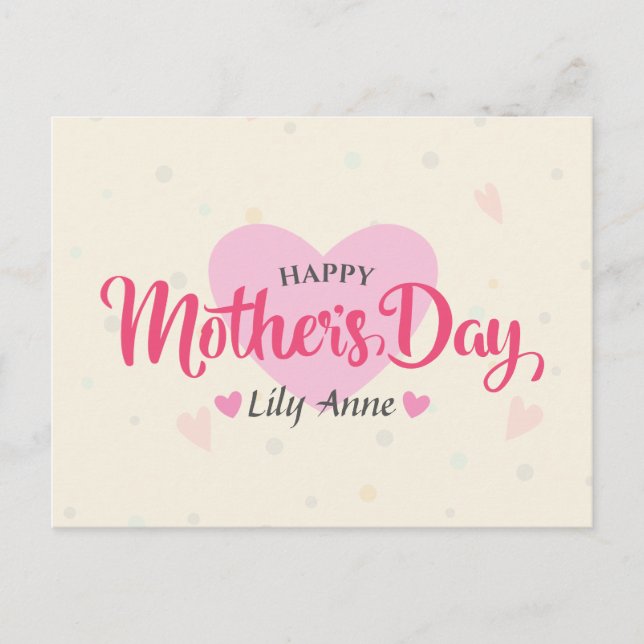 Personalized Custom Mother's Day | Postcard (Front)