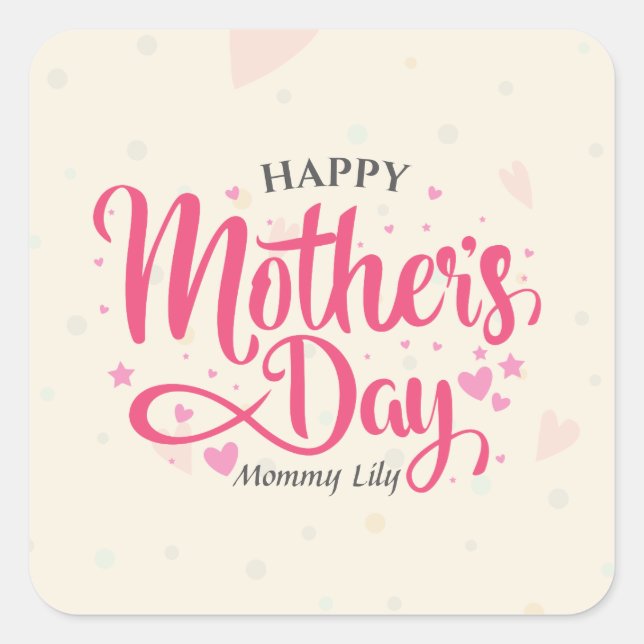 Personalized Custom Mother's Day | Sticker (Front)