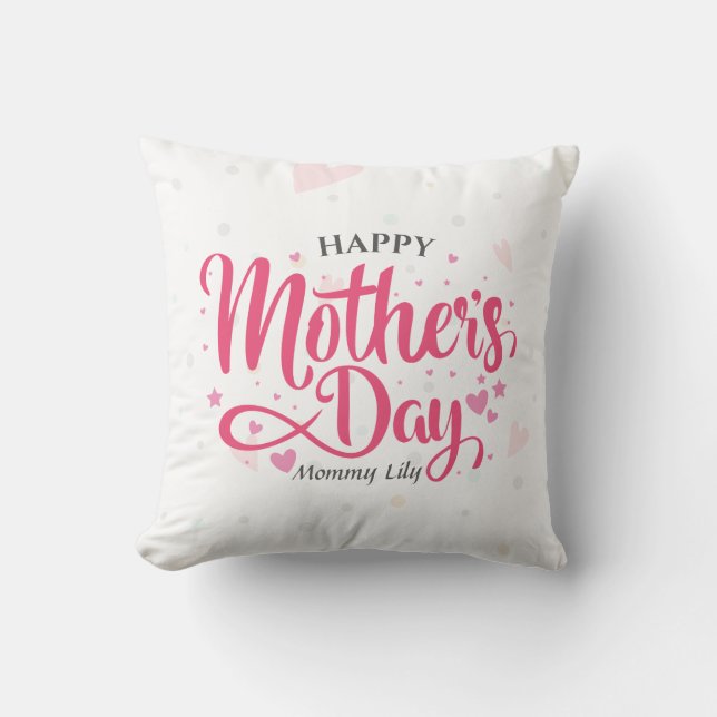 Personalized Custom Mother's Day | Throw Pillow (Front)