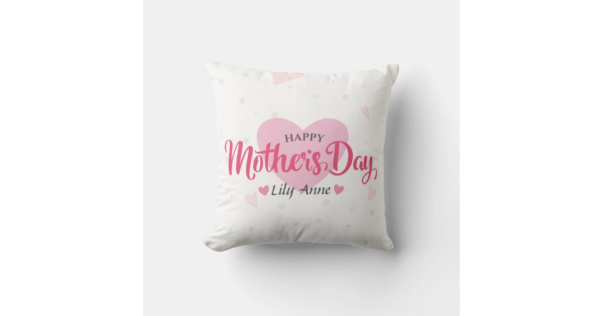 Personalized Custom Mother's Day Throw Pillow Zazzle