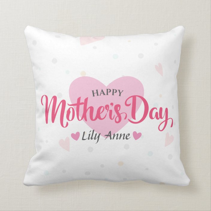 Personalized Custom Mother's Day Throw Pillow