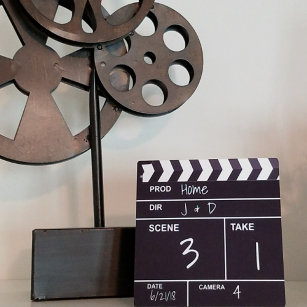 Personalized Custom Movie Clapboard Home Theater Plaque