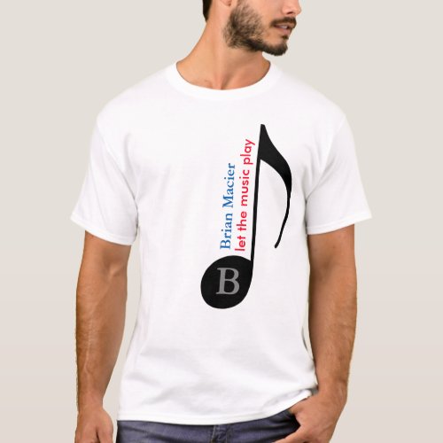 personalized  custom musical note T_Shirt