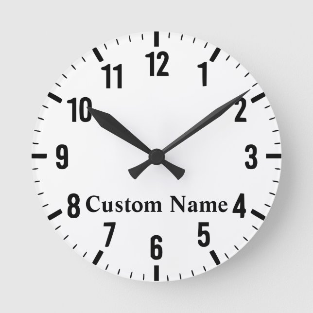Personalized Custom Name Acrylic Wall Clock (Front)
