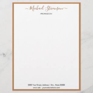 Personalized Custom Name Address Letterhead