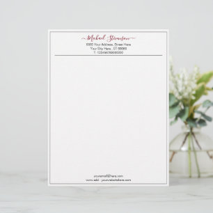 Personalized Custom Name Address Letterhead
