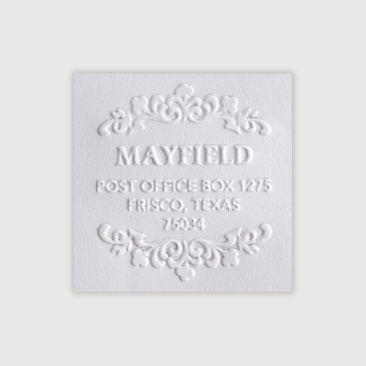 Personalized Custom Name and Address Embosser (Embossed View)