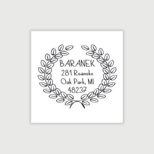Personalized Custom Name and Address Embosser (Design View)