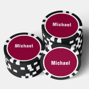 Personalized Custom Name and Colors Poker Chips