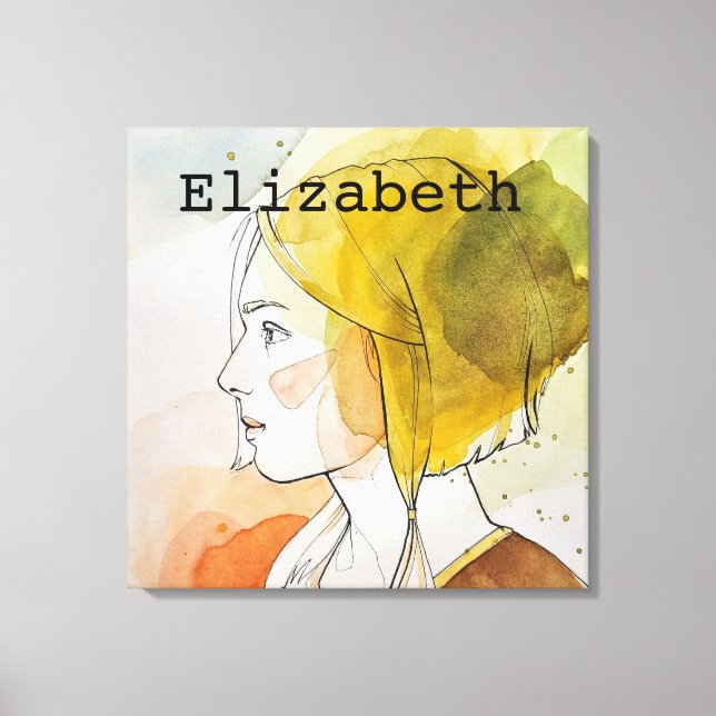 Personalized Custom name and image create your own Canvas Print (Front)