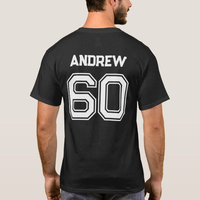 Personalized Custom Name and Number T-Shirt (Back)