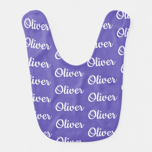 Personalized Custom Name  Baby Bib (Front)
