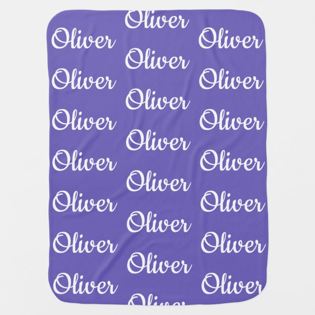 Personalized Custom Name Baby Blanket (Front)