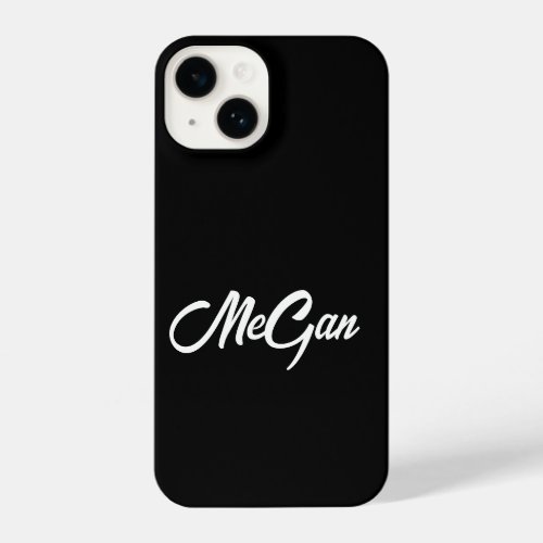 Personalized Custom Name black Monogram Cases iPhone 14 Case