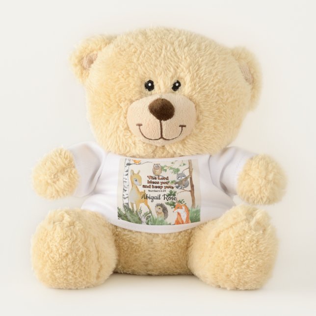 Personalized Custom Name Blessing Gift Teddy Bear (Front)