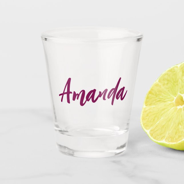 Personalized Custom Name Bride bachelor Party Shot Glass (Front)