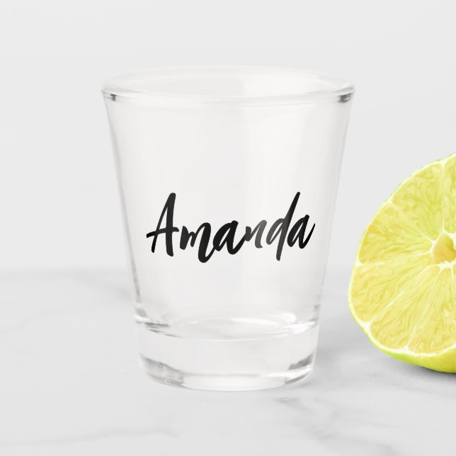 Personalized Custom Name Bride bachelor Party Shot Glass (Front)