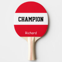 Personalized Custom Name Champion Ping Pong Paddle